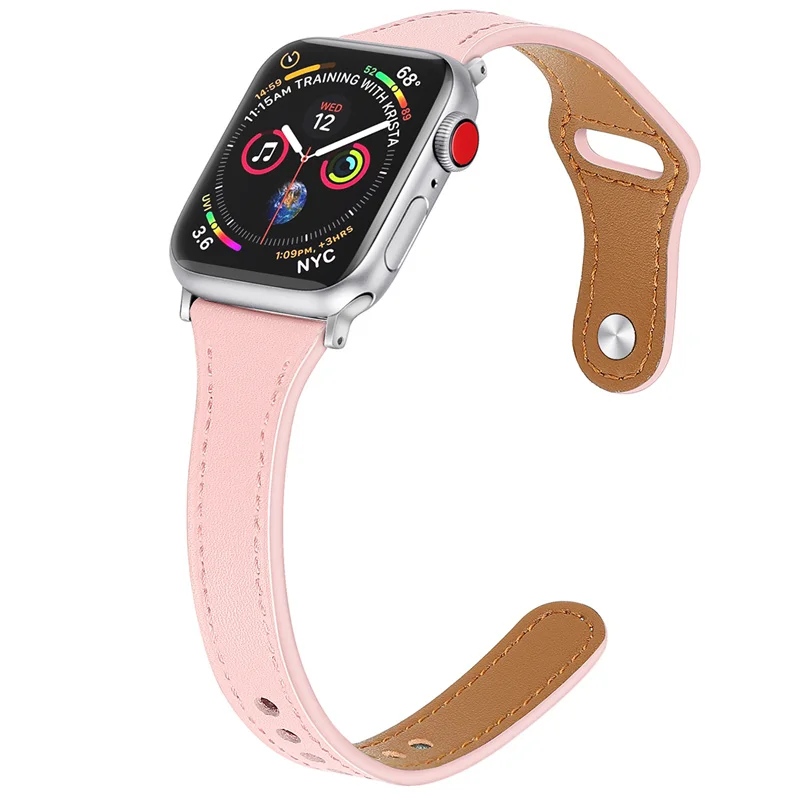 3 Ремешок для наручных часов Iwatch, полосы кожа Ремешки для наручных часов для Apple Watch, версии 5/4/3/2/1 Замена натуральная кожа полосы 83001 - Цвет ремешка: 3