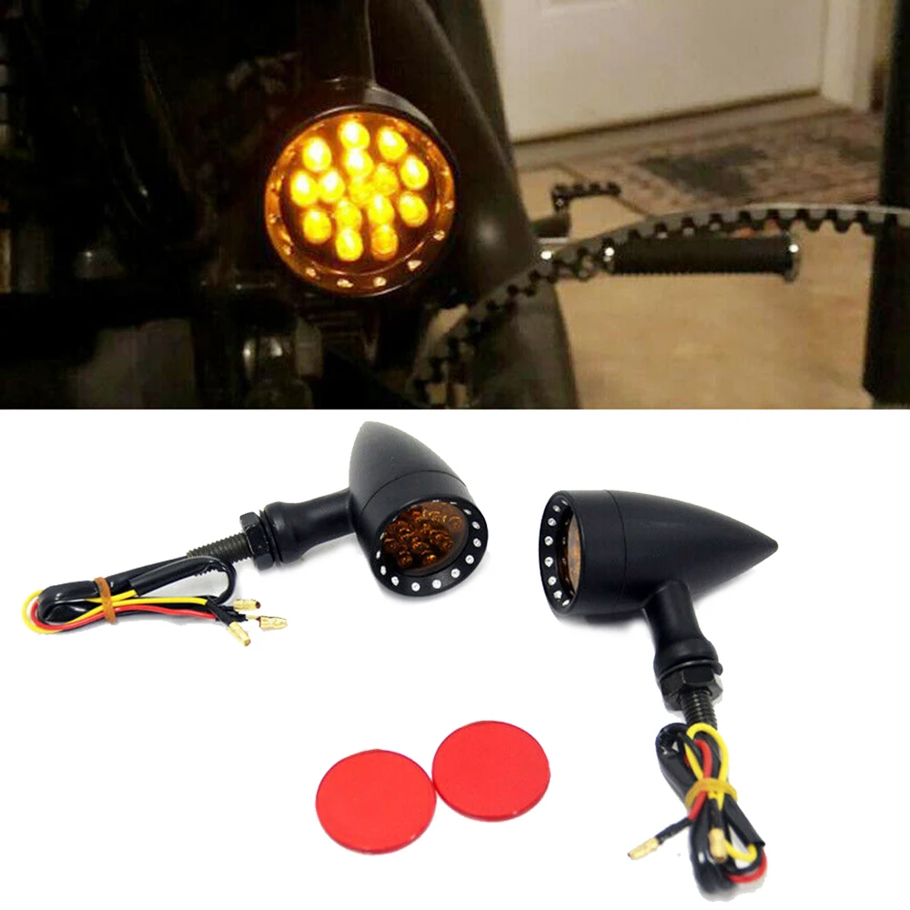 2x Мотоцикл светодиодный указатели поворота бег сигнальные лампы для Sportster лампы