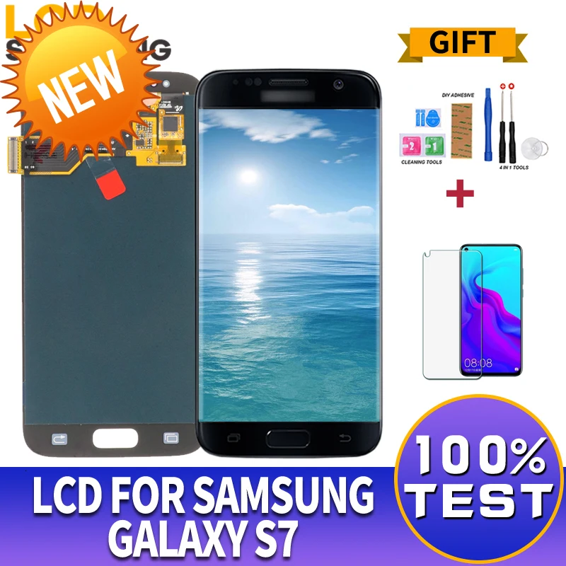 ЖК-дисплей 5 1 ''для Samsung Galaxy S7 G930 G930F сенсорный экран с дигитайзером в сборе для