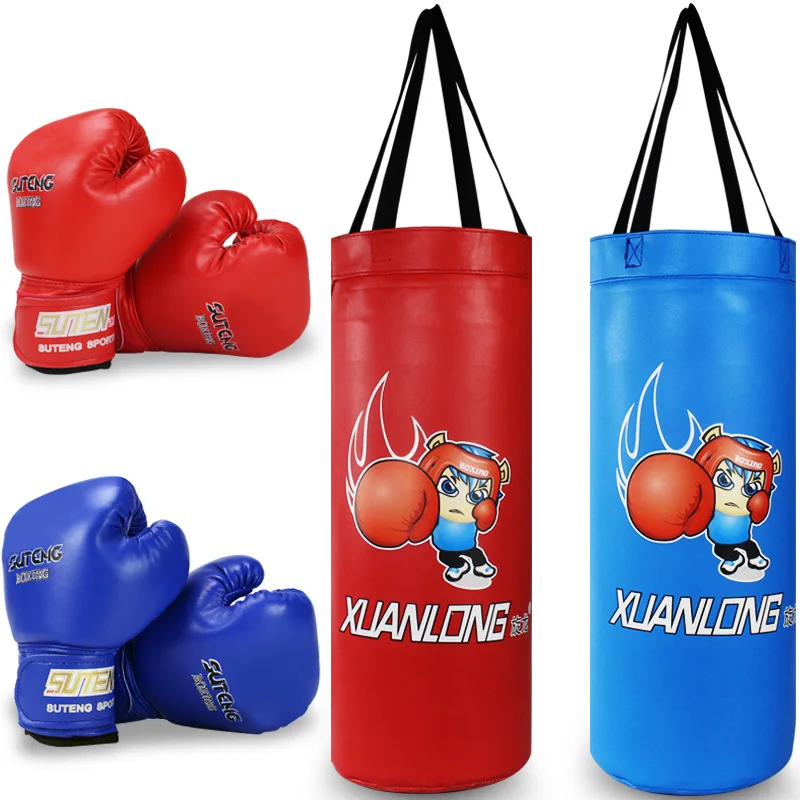 

4-12-Year-Old CHILDREN'S Boxing Gloves Sandbags Set Tumbler Sandbags Boy Toy Educational Vertical Type Boxing Gloves BOY'S