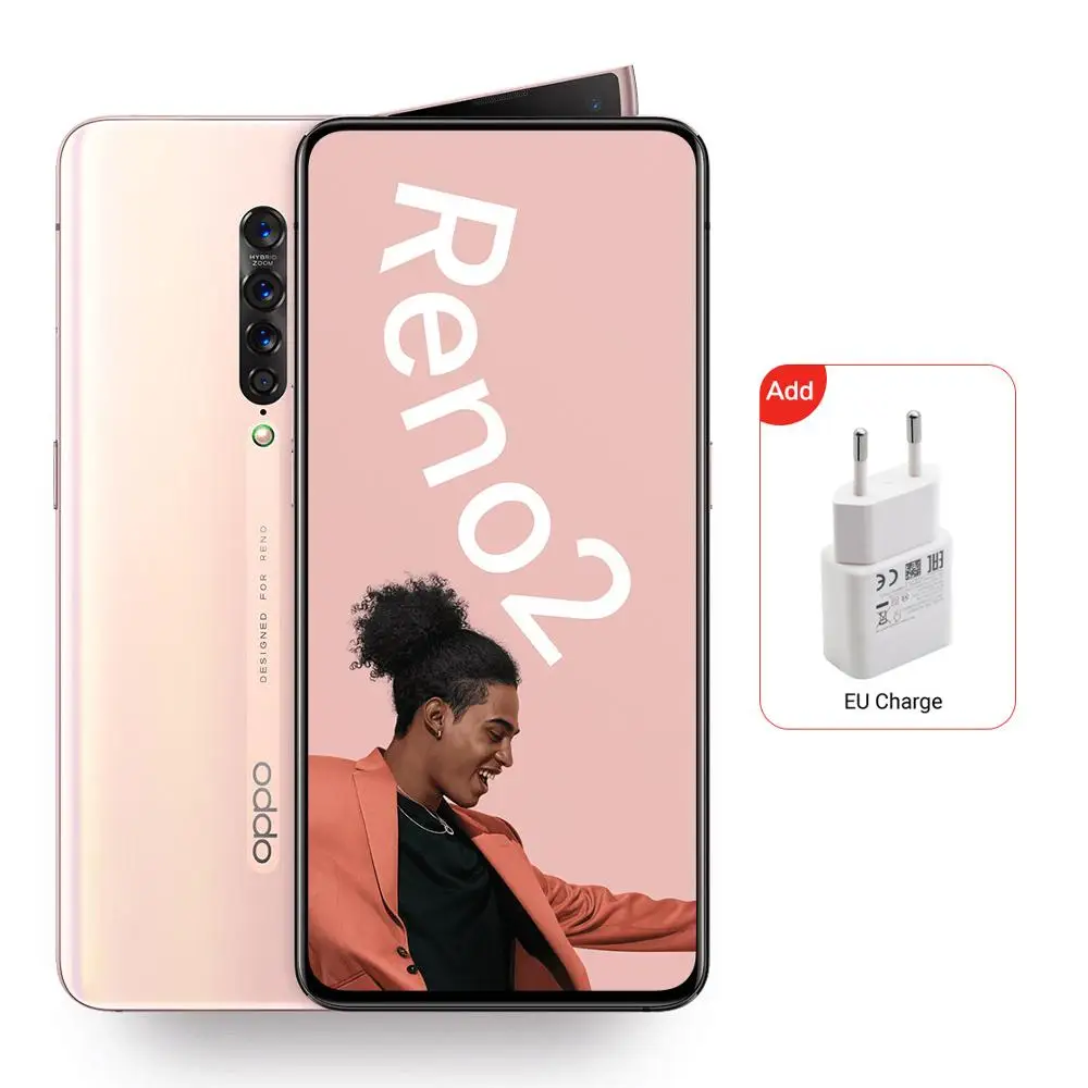 OPPO Reno2 8 Гб 128 ГБ NFC OTA обновление поддержка глобальной ПЗУ Goolge Play 48MP 13MP 8MP 2MP 4 камеры 2400x1080P Snapdragon 730 телефон - Цвет: Pink