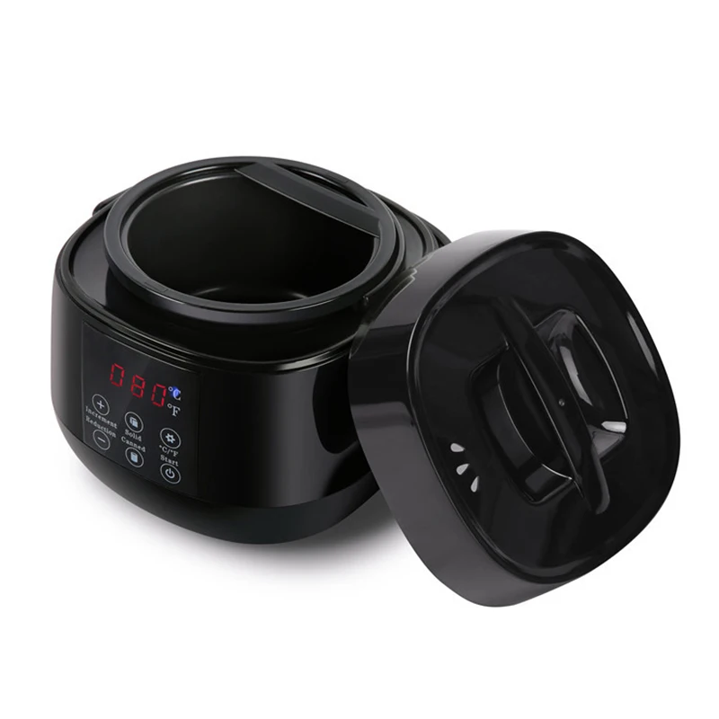 Încălzitor de ceară de 500 cc, aparat de încălzit pentru îndepărtarea părului, epilator de corp SPA, oală de ceară cu parafină, display LCD inteligent pentru temperatură_voghion.com