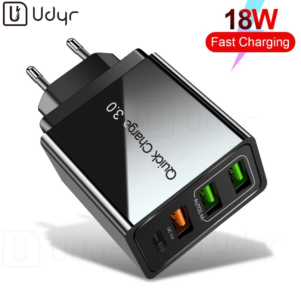 Быстрое зарядное устройство Udyr 4 0 3 QC PD 36 Вт QC4.0 QC3.0 USB Type C быстрое для iPhone 11 X Xs 8 Xiaomi