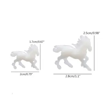 

5Pcs Silicone Running Horse Model Resin Mold Landspace Resin Jewelry Fillings R9JE