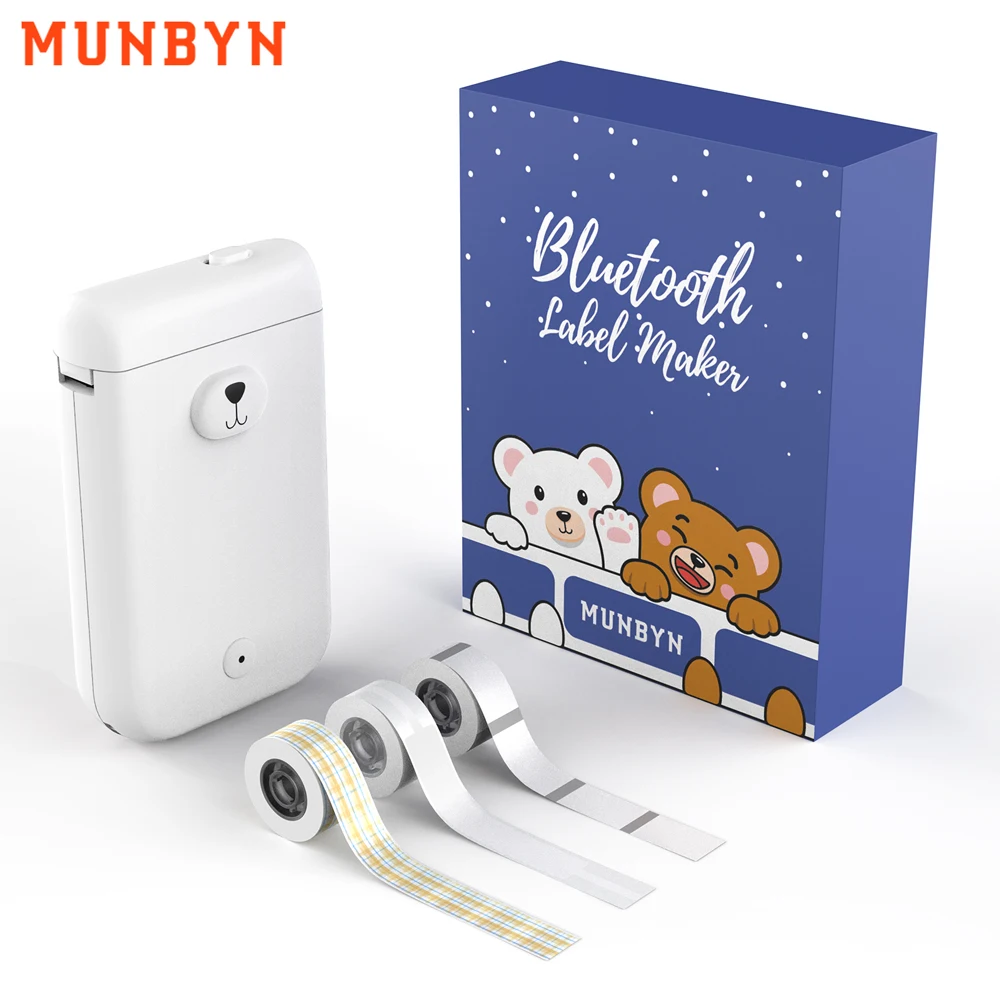 MUNBYN Термопринтер для этикеток мини-этикетка Bluetooth-совместимый портативный