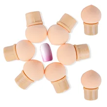 

10Pcs Replaceable Sharp Round Replaceable Sponge Heads nail press Gradient Brush Shade Maker Pen Manicure Nail Art Tool