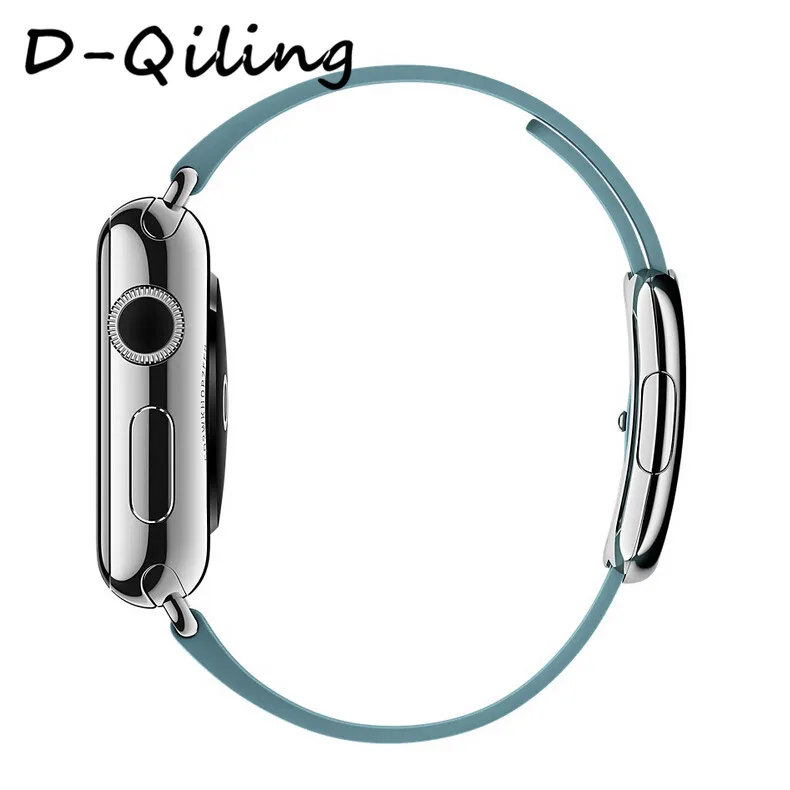 D-Qiling ремешок из натуральной кожи для apple Watch band 4(iwatch 5) 44 мм 40 мм apple watch 3 2 1 ремешок 42 мм 38 мм современные ремешки с пряжками