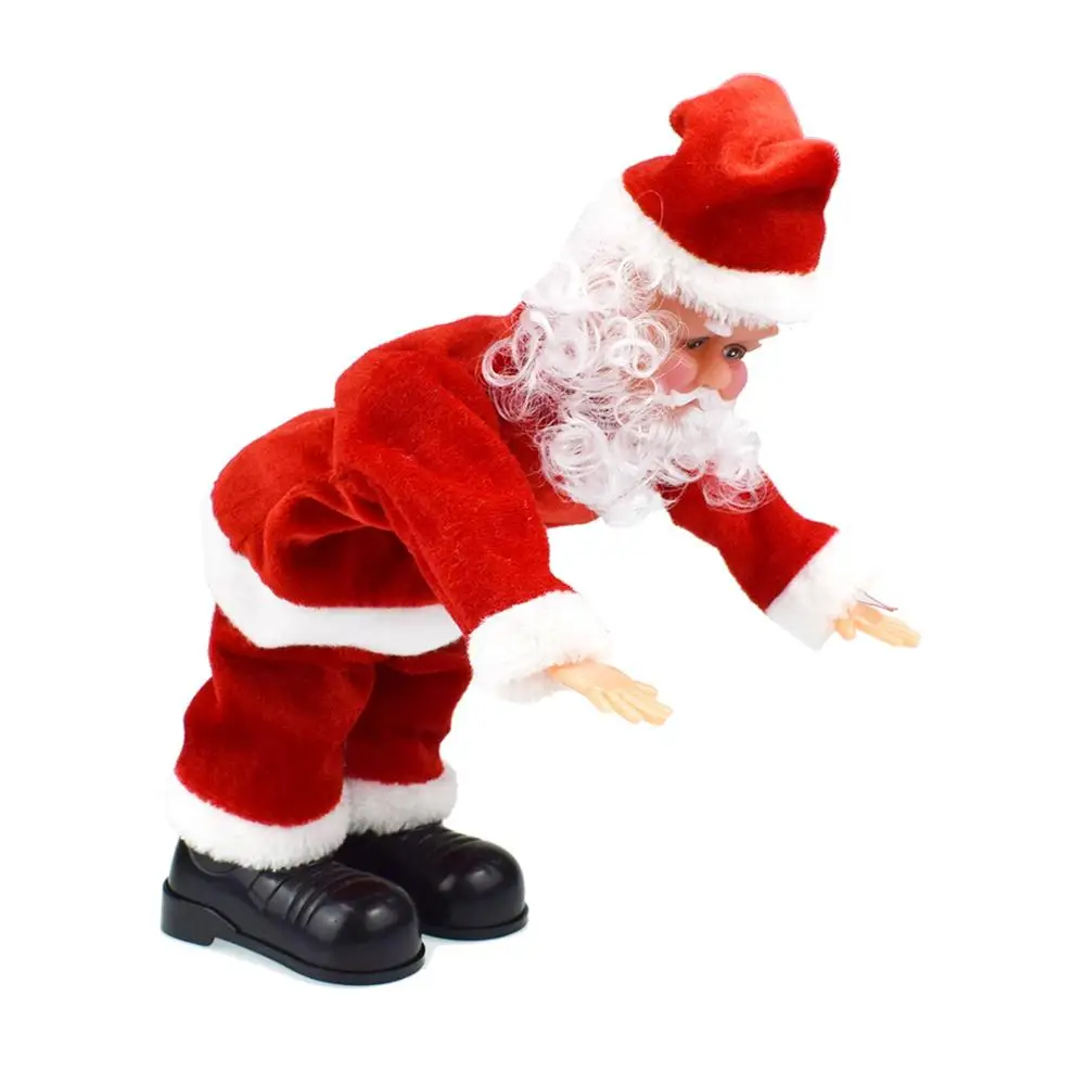 Электрический Санта Клаус Сальто трюк игрушка музыка ходьба Кукла рождественские украшения забавные рождественские украшения для подарков новогодниеукрашения