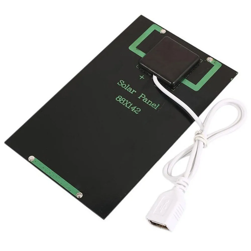 

Solar Panel Battery Charger 5W 5V DIY Solar Module with USB Port Portable Outdoor Solar Charging Board for Mobile Phones