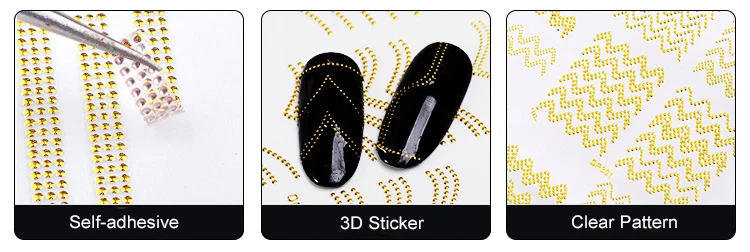 1 лист Золотой 3D стикер для ногтей s DIY маникюр Дизайн ногтей Наклейка блестящая золотая линия Дизайн Фольга советы лента линия Дизайн ногтей украшения
