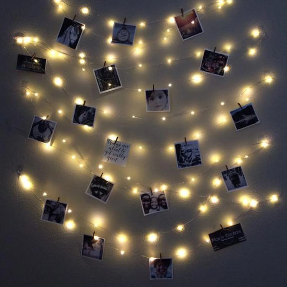 Сказочный светодиодный светильник для домашнего декора настенный Cooper Wire 2 м 5 10