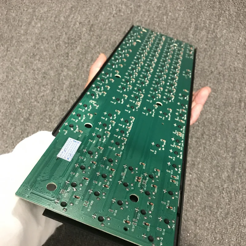 Заказной DIY механическая клавиатура пластина спутниковая ось 104 ключ PCB зеленая ось рыба 108 Ключи светодиодный фон DIY клавиатура PCB