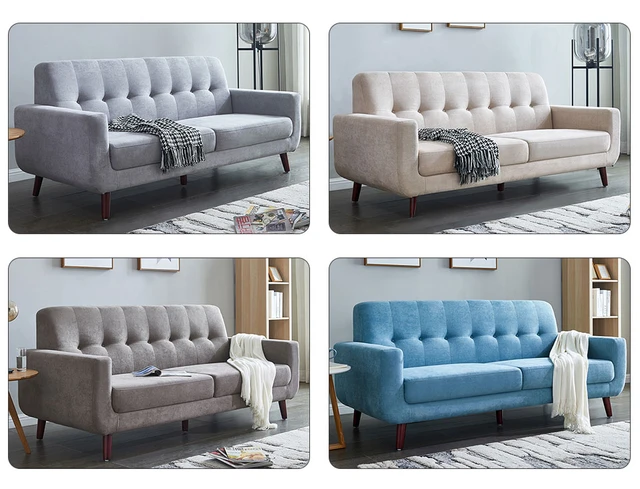 Sofá canapé de 4 colores para sala de estar, muebles modernos, decoración  de tela para 3 personas, 202cm x 85cm x 50cm - AliExpress