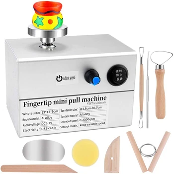 

USB Pottery Wheel Machine,0-2300 RPM/ Clay Making Pottery Machine, DIY Art Clay Making Working Machine with Pottery Tool
