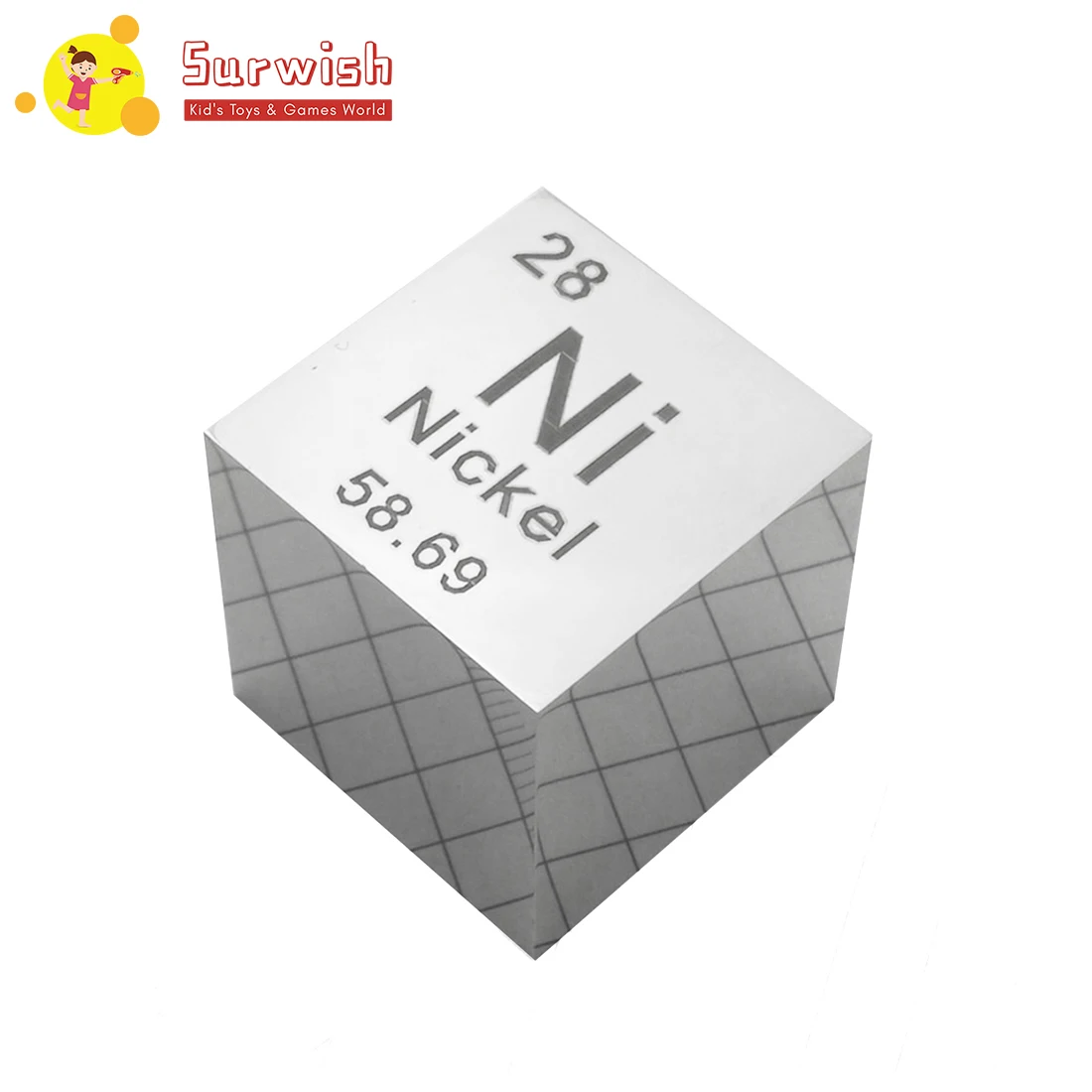 Бесплатная доставка 25,4X25,4X25,4 мм зеркальный полированный никелевый куб, таблица элементов куб (Ni≥99. 5%)