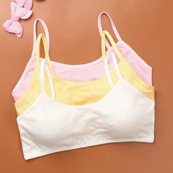 

1Pc Hot Teenage Underwear For Girl Children Girls Lace Cutton Wireless Young Training Bra For Kids And Teens Puberty Clothing