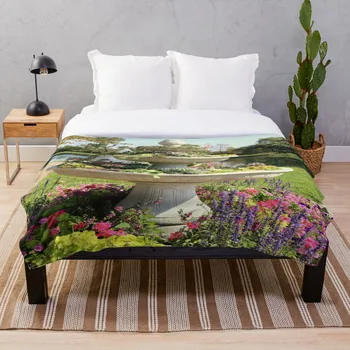 

Soft Blanket for Bed Sherpa Flannel Fleece Blanket Home Travel Sofa Soft Throw Blanket Succulent Fountain