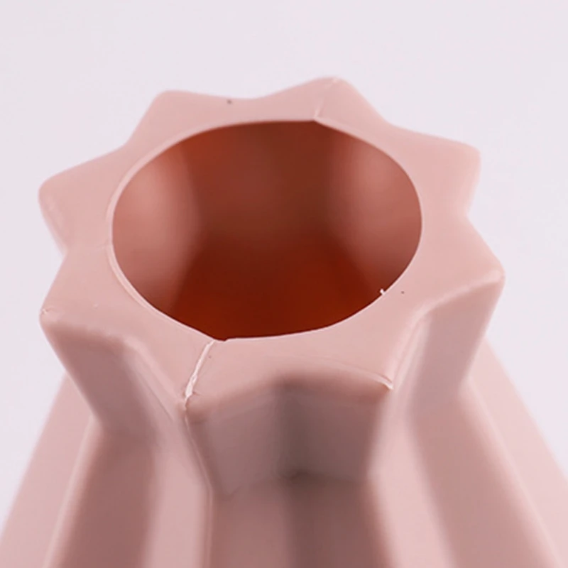 Пластиковая ваза оригами, белая имитация керамического цветочного горшка, цветочная корзина, украшение дома, цветочная ваза, Скандинавское украшение для рабочего стола#7