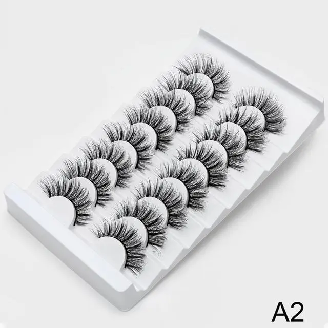 8/20 пар, 15-20 мм, натуральные 3D накладные Искусственные ресницы, набор для макияжа, норковые ресницы для наращивания, норковые ресницы «maquiagem», макияж для глаз - Цвет: A2