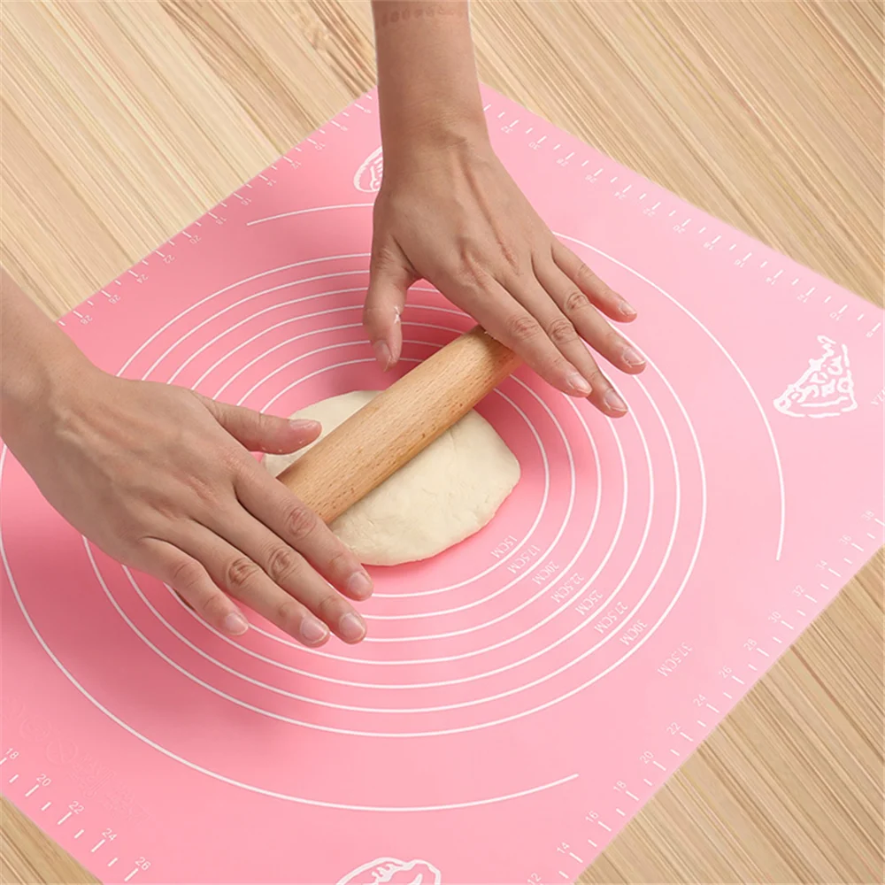 Silicone Mat 70*70 100*80 Thick Non-Stick Pastry Baking Mat Dough Rolling  Pad Dough Kneading Board Bakeware Utensils for Kitchen