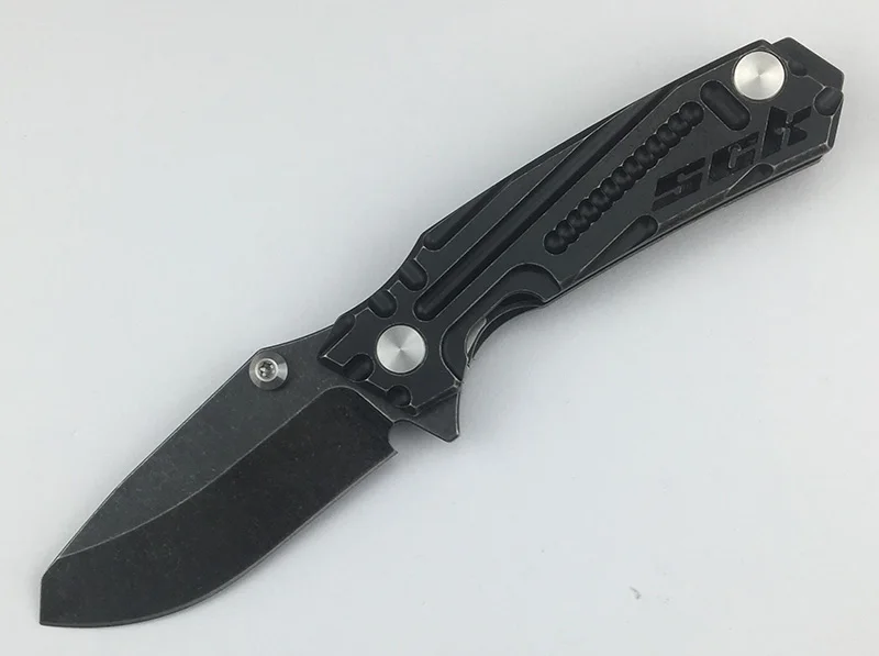 B LEMIFSHE knife heavy duty shark folding knife S35VN blade titanium alloy handle outdoor camping kitchen fruit knife EDC tool - Цвет: B