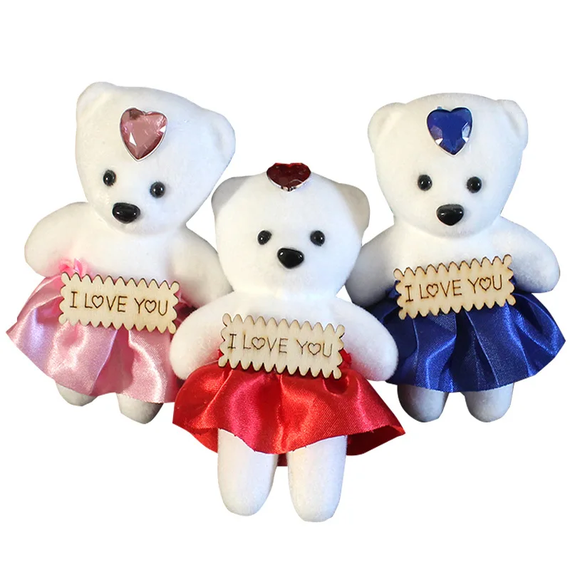 

Cartoon Bouquet Little Bear Doll Ice Cream Bear Nameplate Bear Foam Bear Bouquet Packaging Material Short Plush Bear Wholesale
