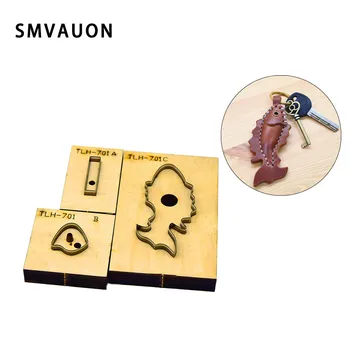 

SMVAUON Leather Tools Diy craft Goldfish Pendant ring Key chain Wooden Die Cutting Dies Suitable for big shot sizzix machines