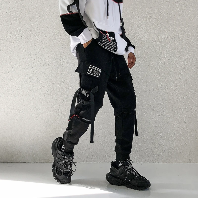 Джоггеры спортивные штаны для мужчин Уличная одежда Pantalones Hombre толстые спортивные штаны с завязками для мужчин s Свободные повседневные брюки размера плюс