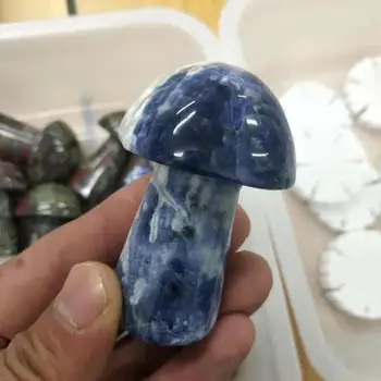 

Rare natural bluestone hand-carved mushrooms 5-6cm