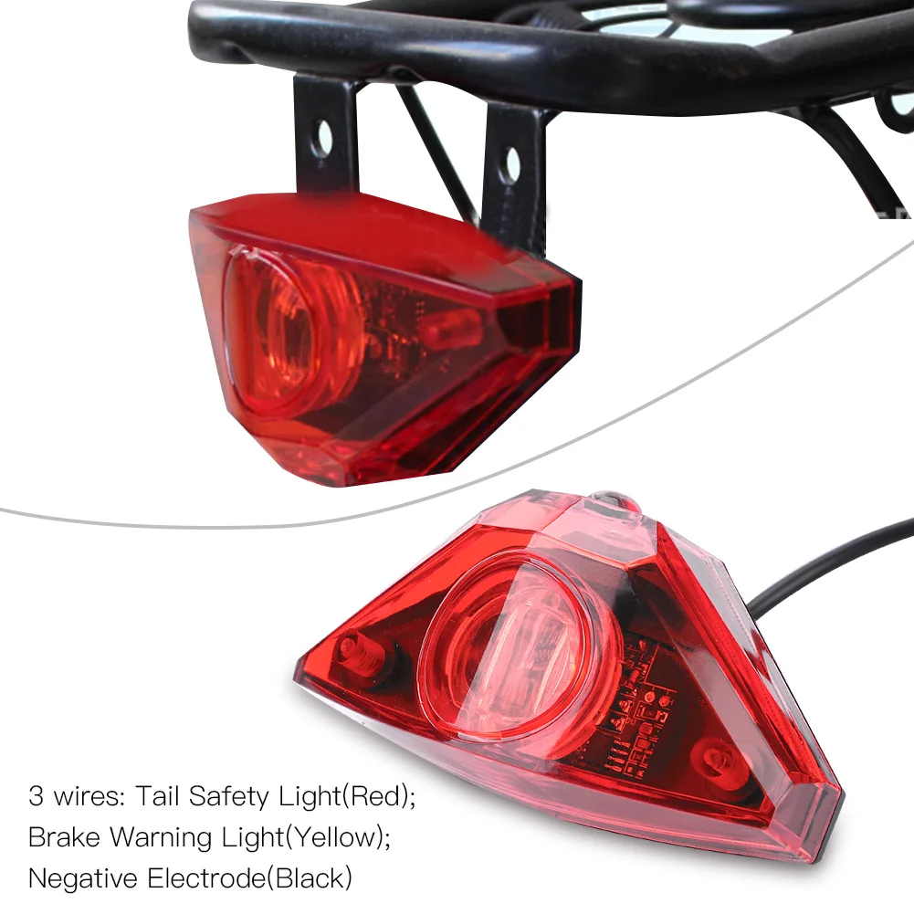 

New Universal Electric Bike Scooter Intelligent Induction Brake Bicycle Light Taillight Rear LED Bike Riding Tail Light