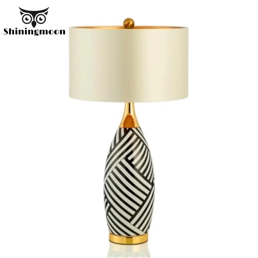 

Chinese-style Led Table Lamp Modern Ceramic Bedroom Desk Lights Lighting Office Decoration Luxury Table Lamps Read Desk Light