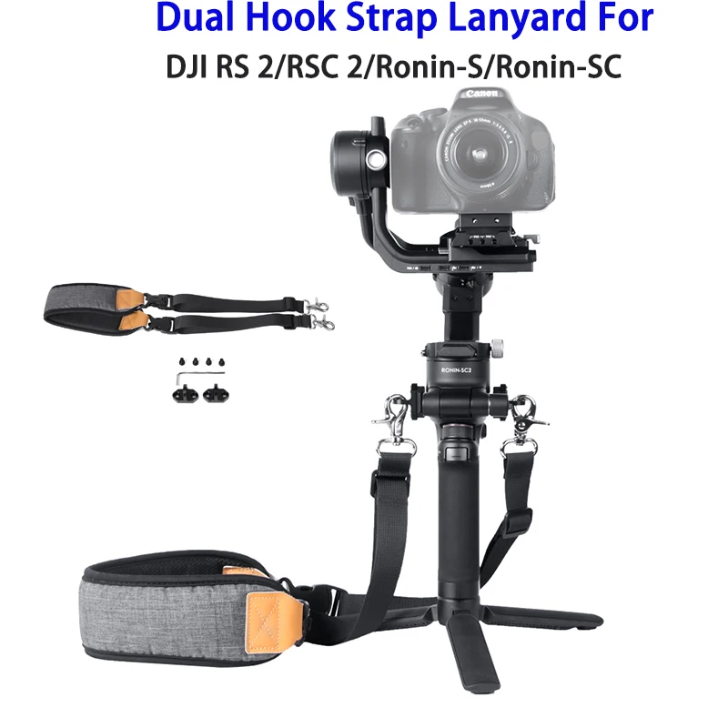Nuovo Cordino Per Tracolla Antistress Con Doppio Gancio Per Dji Rs 2/Rsc 2/Ronin-S/Ronin-Sc Accessori Per Giunto Cardanico