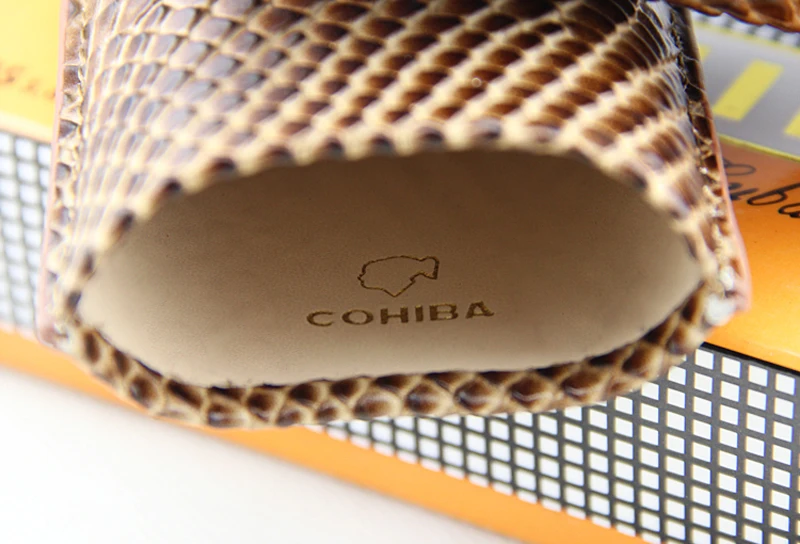 COHIBA хорошее качество крокодиловая кожа Профессиональный коричневый портсигар