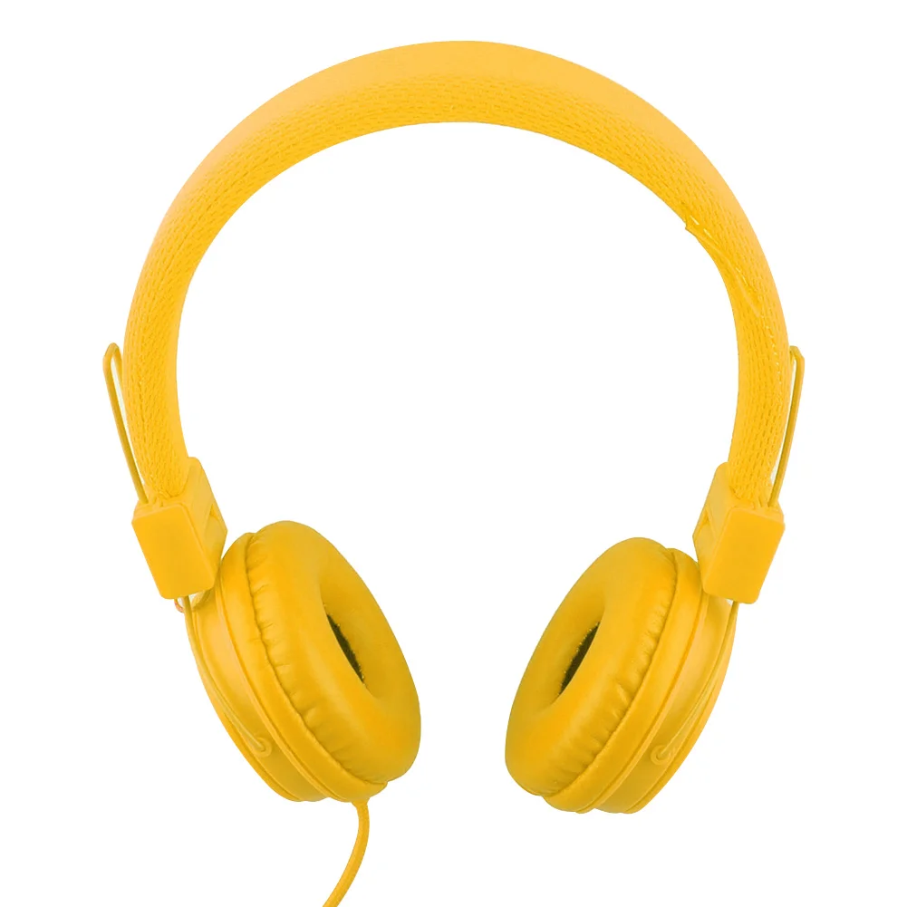 Adjustable Kids Stereo Headphones Wired Cord On Ear Foldable Headset Children Built in Mic E H004