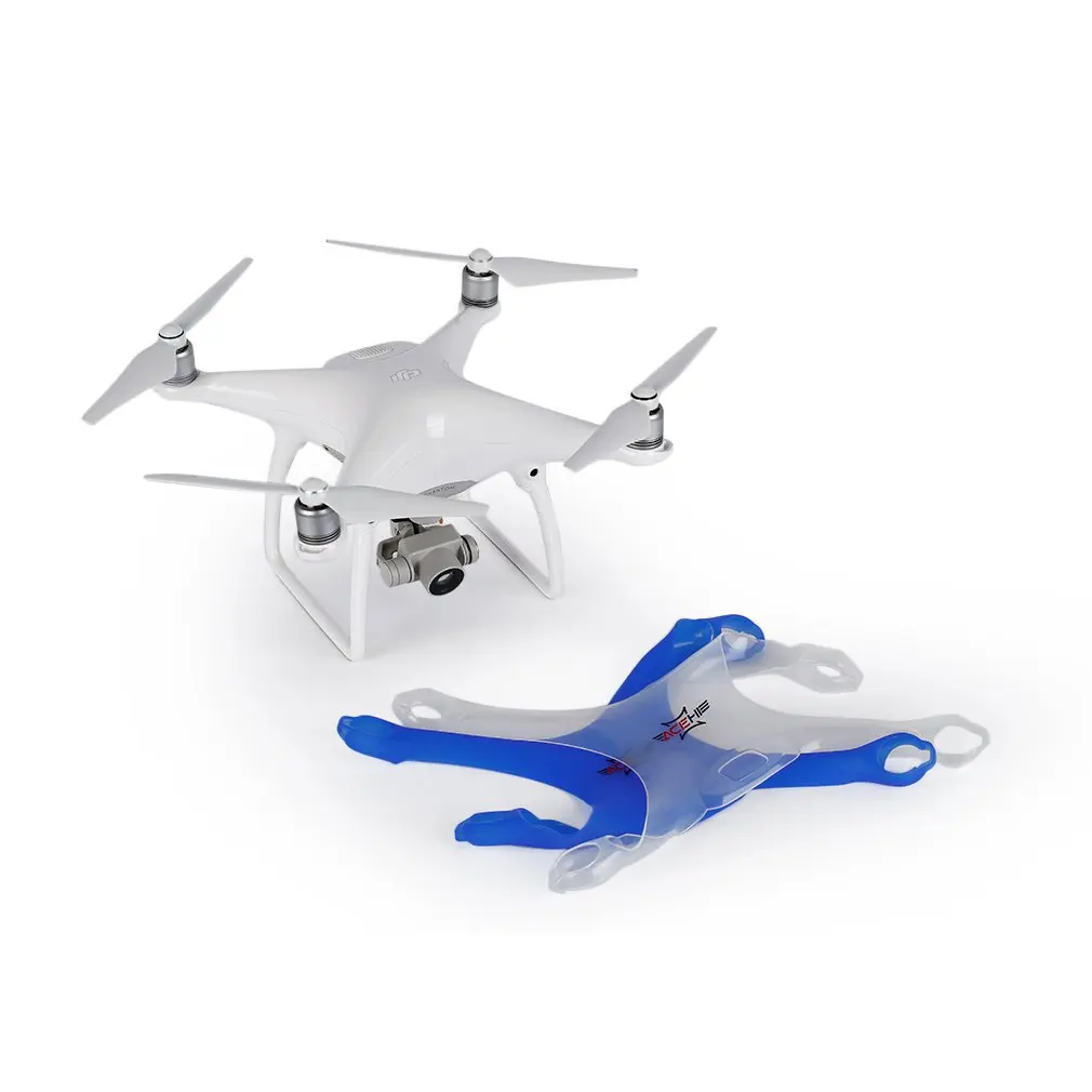 

Прозрачная и синяя Защитная крышка для корпуса из силикона для DJI Phantom 4
