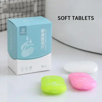 

120Pcs/Box Travel Washing Hand Bath Soap Paper Scented Slice Sheets Foaming Soap Case Paper Disposable Mini Soap For Adult Kids
