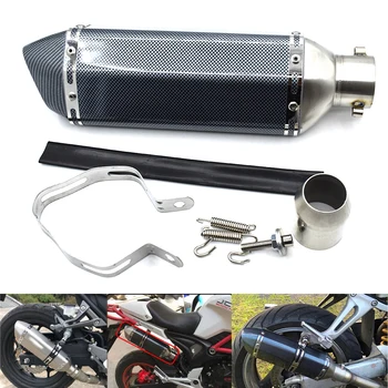 

Universal 51mm Motorcycle parts Exhaust Stainless Steel Motorbike Exhaust Pipe For Yamaha FZ6 FAZER FZ6R FZ8 FZ1 FAZER DIVERSIO