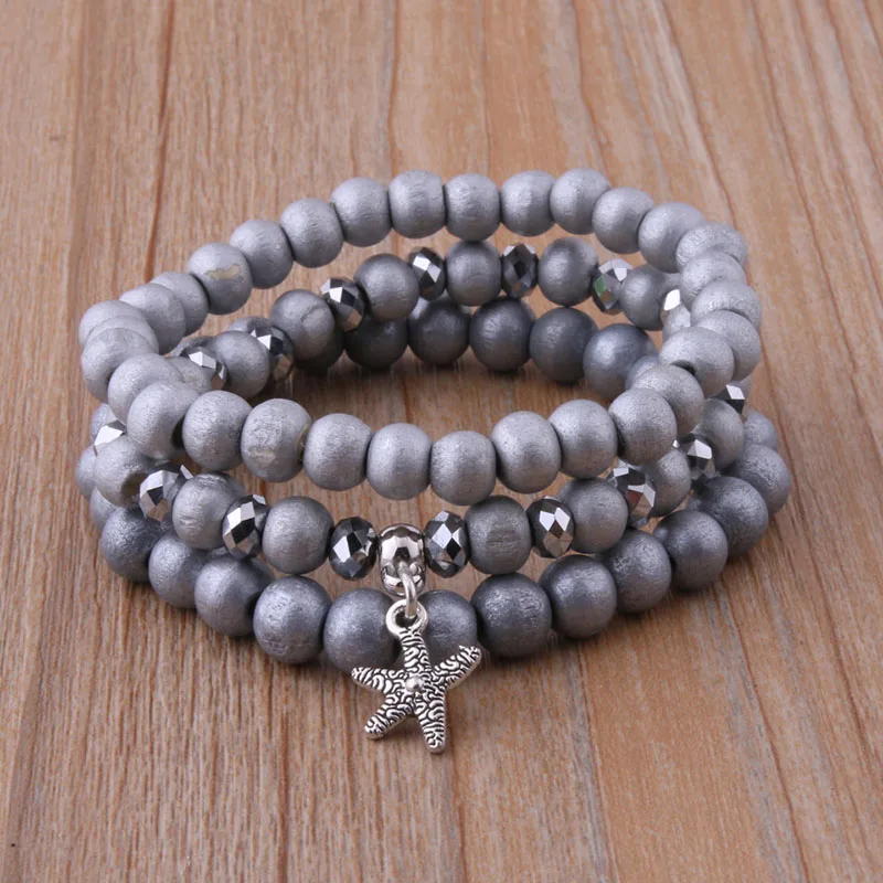womansilver gray NeeFuEoFu 19 мм бусины для мужчин ювелирные изделия буддийский прайер искусственного дерева браслет Будда из бусин для мужчин Bijoux - Окраска металла: womansilver gray
