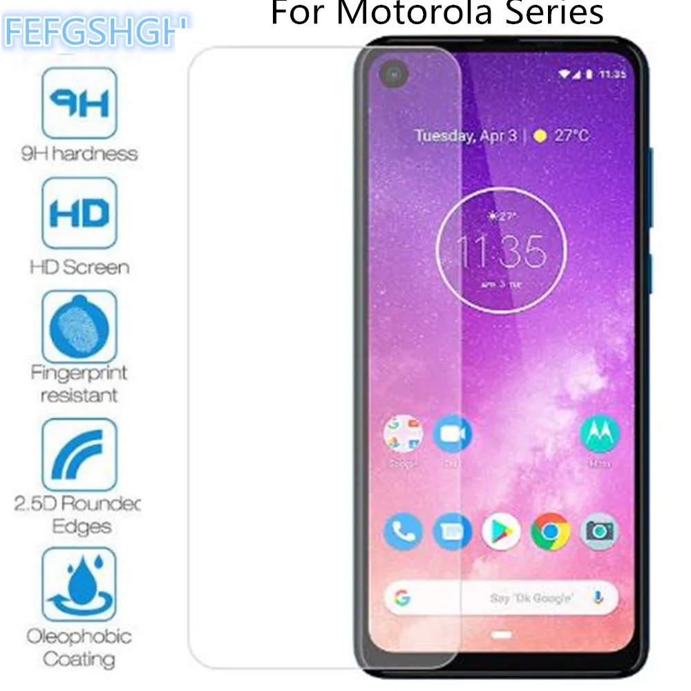 Закаленное стекло 9H 2.5D для Motorola Moto One Vision экшн-защита Zoom P40 P50 защитная пленка |
