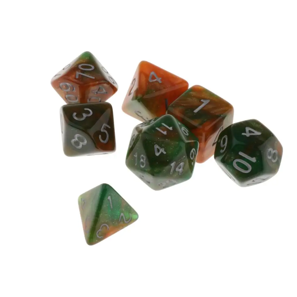  7 Die Polyhedral Dice Dungeons & Dragon D4-D20 D12 Dices Board Game Accessories DND Role Playing Game Dice Set