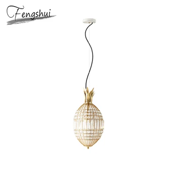 

Nordic Crystal Pendant Lights Vintage Hanging Lamp LED PLEendant Lamp Dining Living Room Bedroom Loft Decor Pendant Lighting