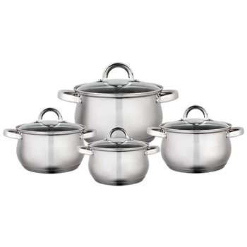 

A set of pans stainless steel Webber be-620/8, 8 items
