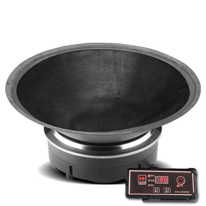 3000W Big Power Commercial Induction Cooker Circular Concave Embedded Hotpot Cooker Timing Round Electromagnetic Oven