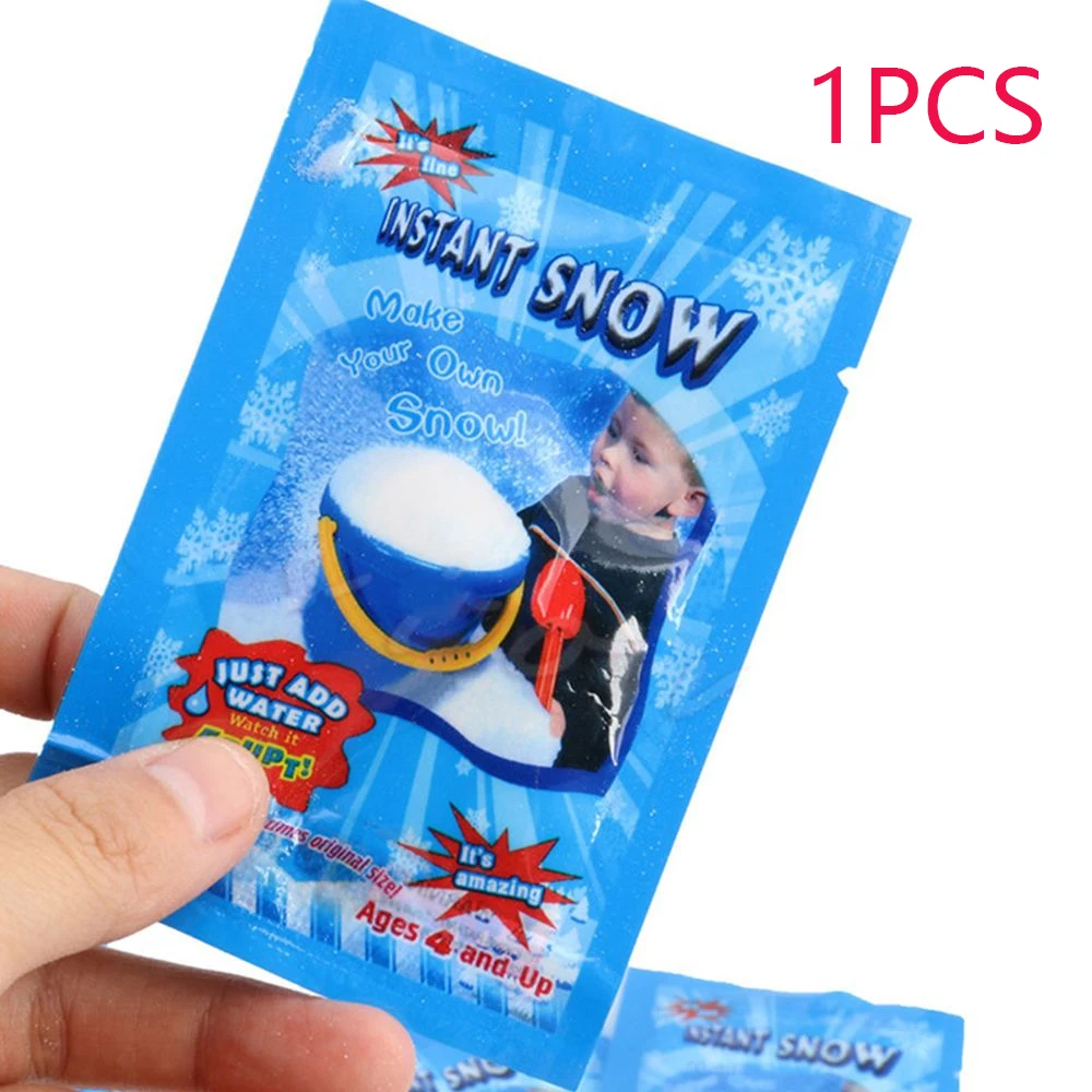 

1 Pack Artificial Snow Instant Snow Powder Fluffy Snowflake Kids Room Decoration Frozen Party Magic Prop Christmas Party Decor E