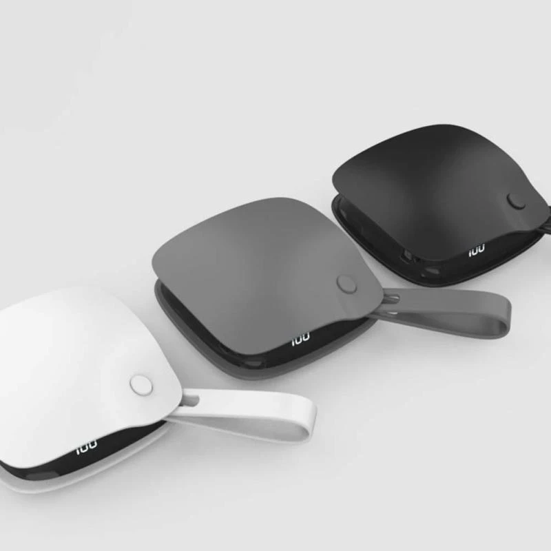 Usb грелка для рук, мини обогреватель, Карманные грелки, Электрический внешний аккумулятор, перезаряжаемый аккумулятор 5000 мАч, грелка для рук, портативный внешний серый