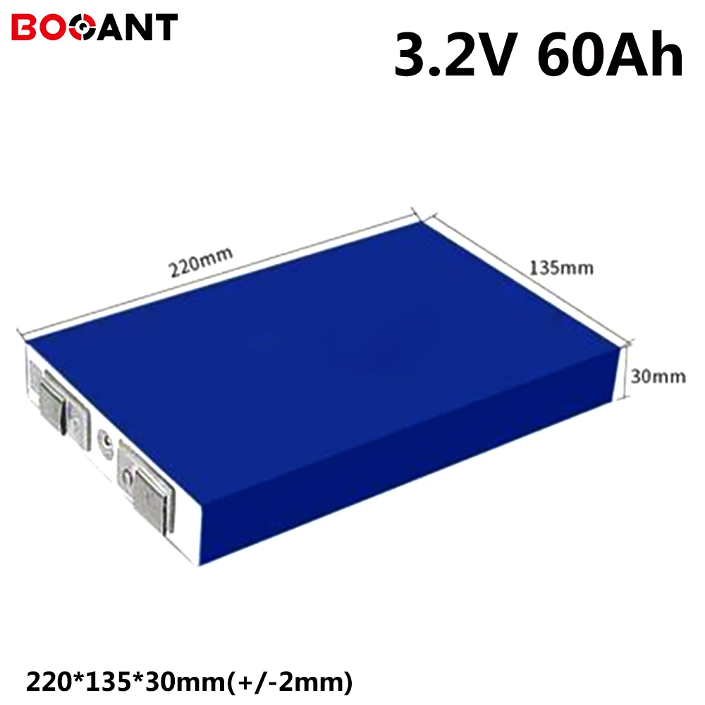 4 шт 3,2 V 50Ah 60Ah 70Ah LiFePo4 Аккумулятор для е-скутер способный преодолевать Броды для хранения энергии солнечной системы 12V 75Ah 90Ah 105Ah аккумуляторная батарея