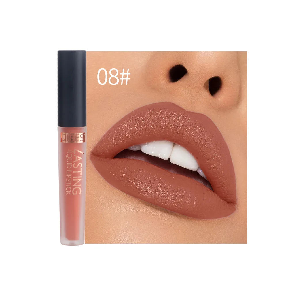 Make up питательная жидкая помада Косметика увлажнитель блеск для губ Макияж для губ водостойкий блеск для губ - Цвет: 08