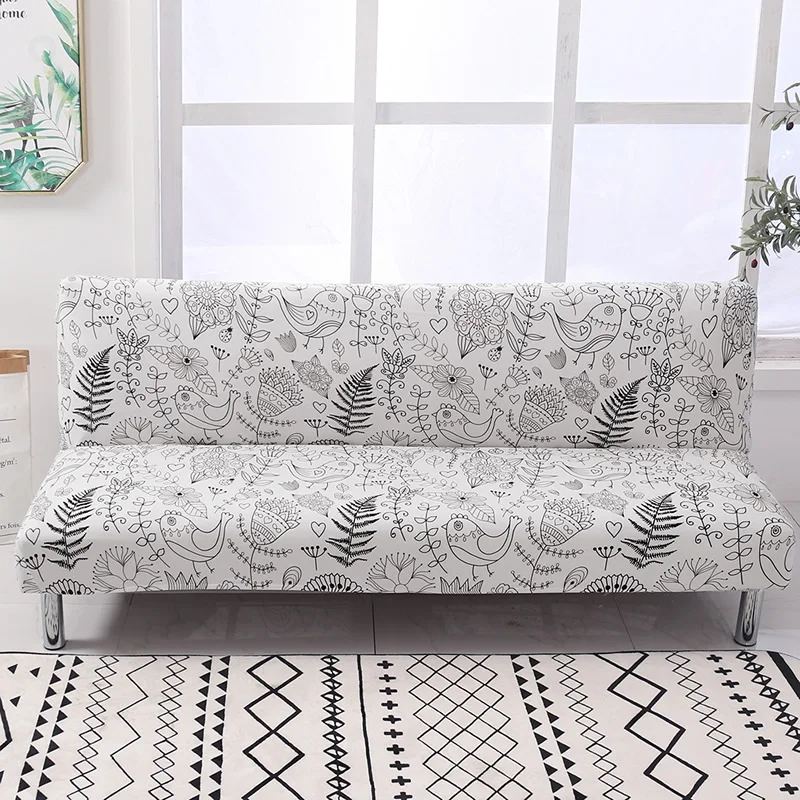 Универсальный размер диван без подлокотников Чехлы для кровати дешевые диване Складное Сиденье Slipcover эластичный Чехол протектор эластичное покрытие спандекс для дома - Цвет: 14
