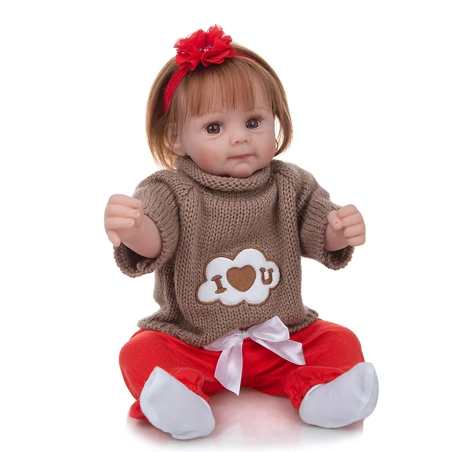 Compra online de Boneca bebê reborn, super macia, 50 cm, fibra enraizada,  cabelo de silicone, pano, corpo, brinquedos reborn, presentes para o dia  das crianças