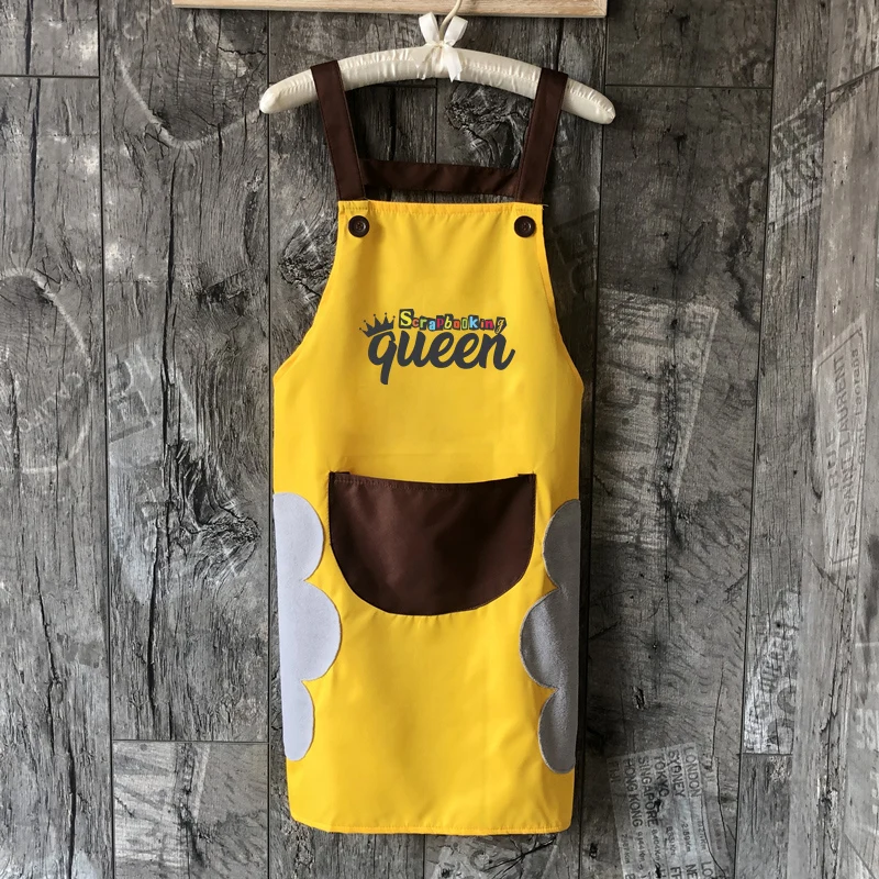 Apron women men cute antifouling waterproof aprons wipe hand Japanese style kitchen restaurant cooking oilproof apron